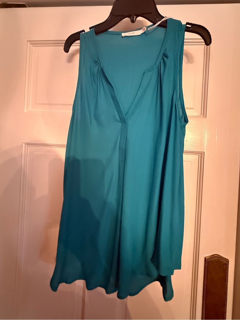Sleeveless Teal V-Neck Women’s Top by Lush